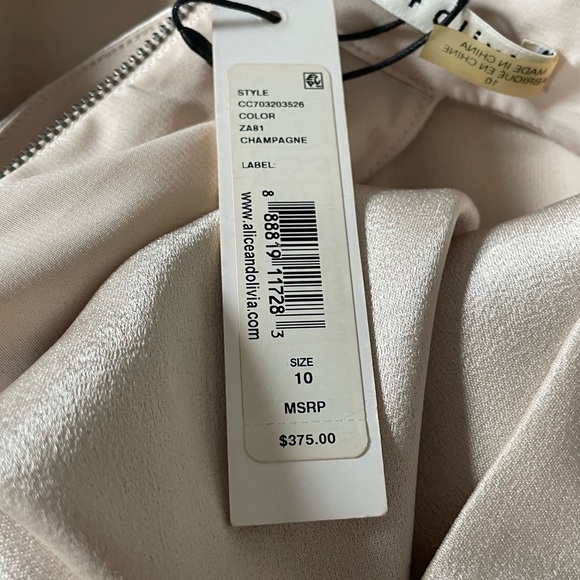 NWT Alice + Olivia Revolve Ebony Cold Shoulder Dress Cocktail Wedding Party - Picture 6 of 8